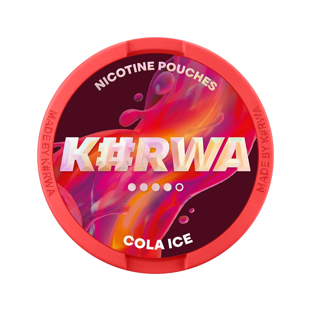 K#RWA Cola Ice nicotine pouch can, lid seen from above