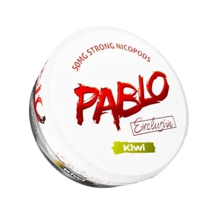 PABLO Exclusive Kiwi nicotine pouch can, three-quarter view