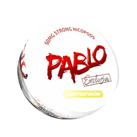 PABLO Exclusive Lemonade nicotine pouch can, three-quarter view